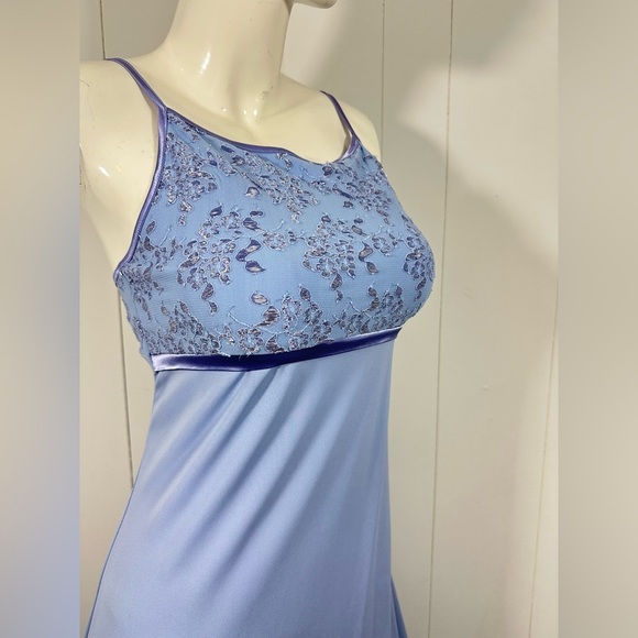 NEW I.N. San Francisco Evening Gown Sequins Prom Formal Juniors Sz M Blue Dress - Picture 5 of 15